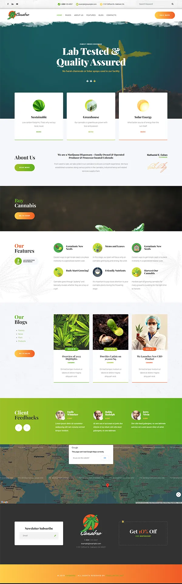 Canabro - Joomla 6 Cannabis & Medical Marijuana Template